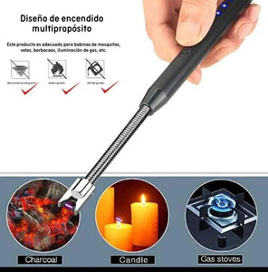 ENCENDEDOR ELECTRONICO RECARGABLE USB PARA COCINA FLEXIBLE 360°
